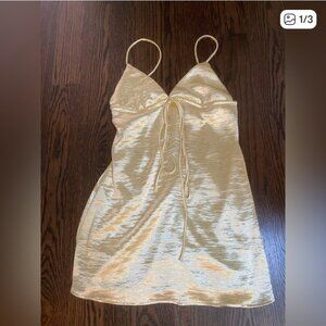 Lucy in the sky gold/yellow mini dress
